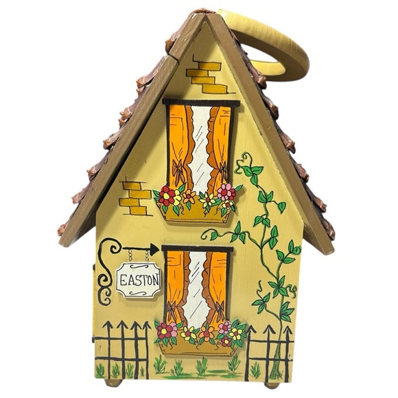 Vintage Custom Wood Cottage House Purse - Picture 3 of 13